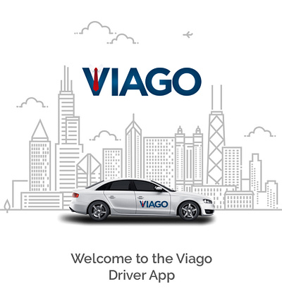 Viago Taxi Logo app design icon logo ui ux vector