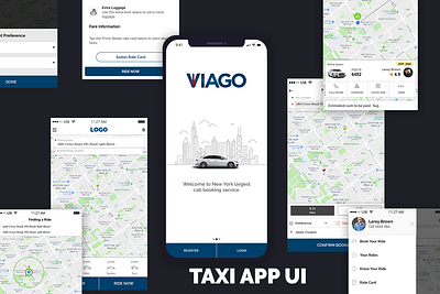 VIAGO Taxi app design icon ui ux
