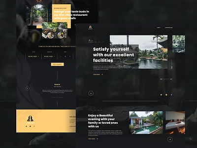 ubbude - Resort Website Landing Page design landing landing page landing page design landingpage logo design typography ui uiux ux website website concept website design
