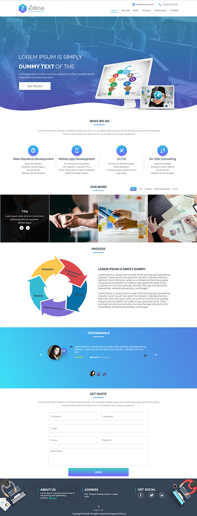 Web page design design ui web website