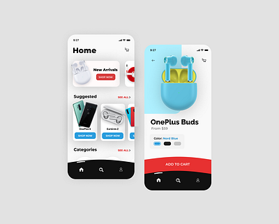 E-commerce app app art branding design graphic design illustration minimal ui uidesign ux vector illustration