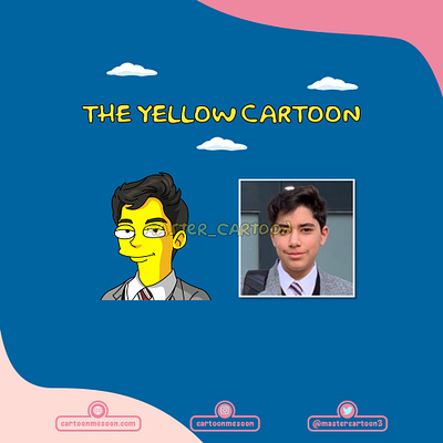 Hansome boy with simpson style animation design cartoon cartoonworld christmas cute funny illustration mastercartoon ui yellowme