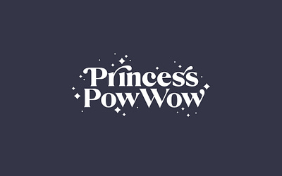 Princess Pow Wow - Identity for teepee themed sleep-overs branding design teepee typography vector