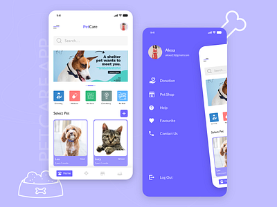 Total pet solutions 2d app branding cat dog illustration interaction design minimal mobile app pet pet app pet care pets petshop petstore shop trending ui ux veterinary