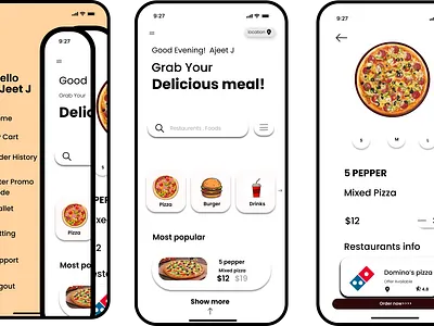 Food App Design app app design app design design fitness app flat food app illustraion illustration minimal ux