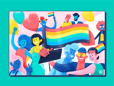 Pride 2020 branding colours illustration lgbtq love pride qr code