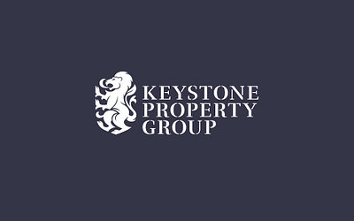 KPG - Identity for a property investment company branding design icon investment keystone lion logo property shield stencil typography vector