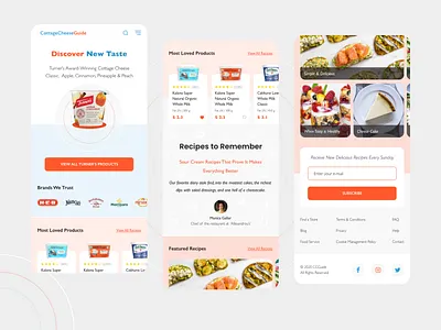 Online Store for Cottage Cheese adobe xd adobexd app application ecommerce mobile online shop ui