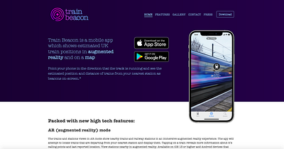 Train Beacon Website branding css design html logo sass web webdesign website website concept