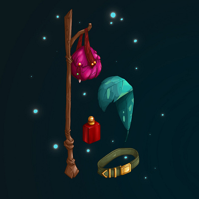 Props"fantasy" concept art digital painting drawing fantasy illustration items