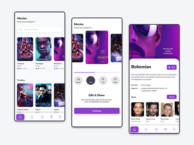 Movie app app design dribbble figma mobile mobileapp ui ux web