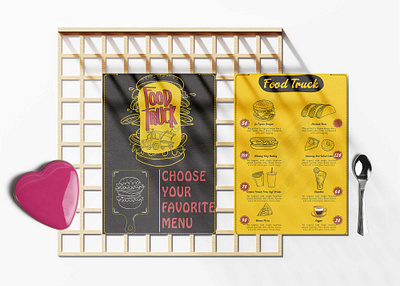 Yellow Food Truck Design Template branding design illustration logo vector