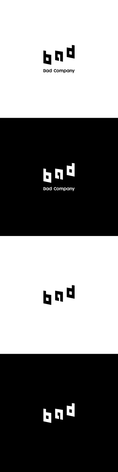 bad company logo design logo perspective typography