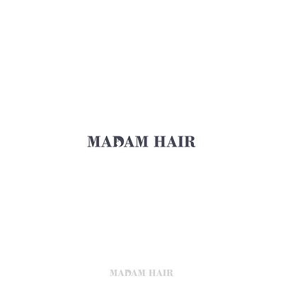 madam hair logo design logo typography