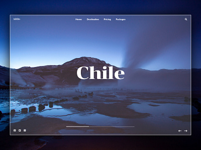 Travel Chile design hero travel ui ui design web design