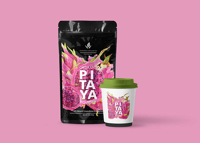 Dragon Fruit Pouch Mockup dragon fruit illustration mockup pouch ui ux web