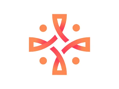 Cross & Team Logo Mark brand brand identity branding business cross design health icon logo logo design logo mark logo mark symbol logodesign minimal partner people symbol team