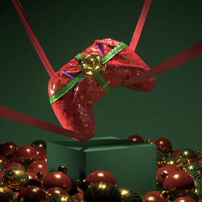 All I what for Christmas is you =) 3d christmas cinema 4d composition design gift octane play ps5 redshift station