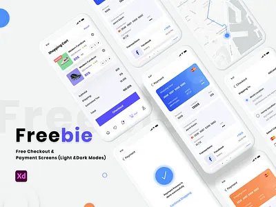 Free Payment & Checkout Screens app app design application checkout design ios payment ui ux xd
