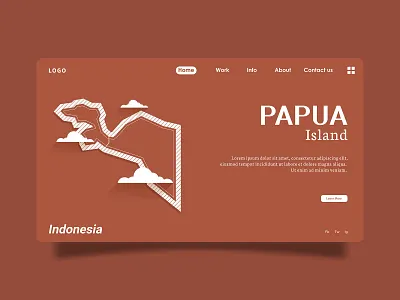 Landing page Papua app concept design flat graphic design home page illustrator indonesian landing page web