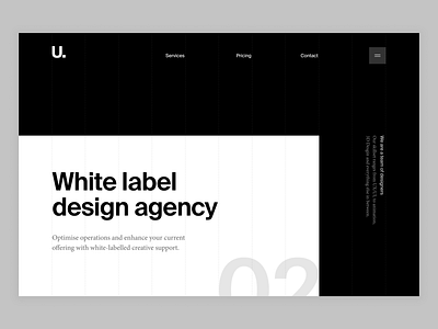 White Label Design Agency Concept design figma typography ui ux web website
