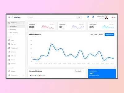 Synadmin – Bootstrap4 Admin Template admin admin dashboard admin template bootstrap bootstrap 4 admin template bootstrap admin dashboard responsive responsive admin web app