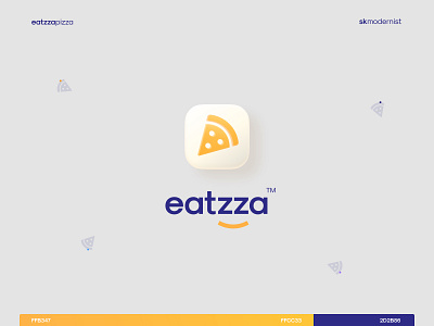 Eatzza Pizza 🍕 daily ui illustration logo logo design logodesigner logodesigns logoinspiration logotype poster design ui ui ux ui 100day ui design vector