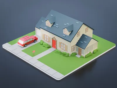 Isometric 3D Family Guy House 3d 3d art architecture blender blender3d design family guy graphic design house illustration series