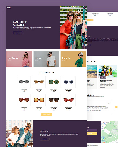 Gzael bootstrap business css eyeglass glasses html5 responsive sunglasses template