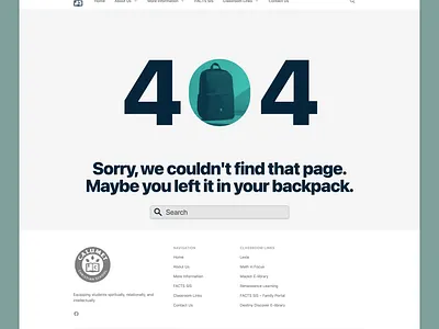 School Website 404 404 error 404 page duotone statamic tailwindcss unsplash web design