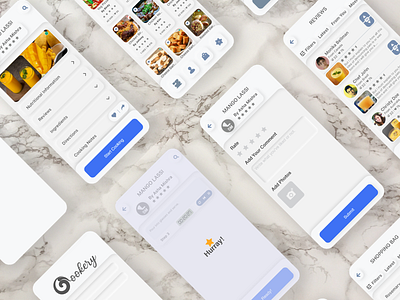 Cookery. Neumorphism Mobile Application Concept app branding concept design graphic design icon logo ui ux web