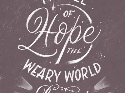 A Thrill of Hope apple pencil brush lettering brushlettering handlettering illustration ipad lettering procreate typography