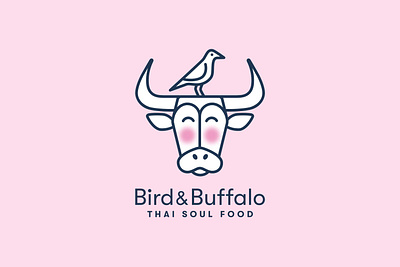 Bird & Buffalo Logo branding graphic design graphics ill illustration logo type vector