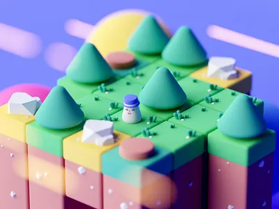 Game Blocks c4d cartoon cinema 4d game game design illustration isometric isometric room low poly octane
