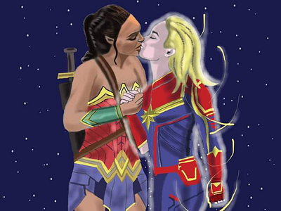 Wonder Woman & Captain Marvel wonder woman captain marvel