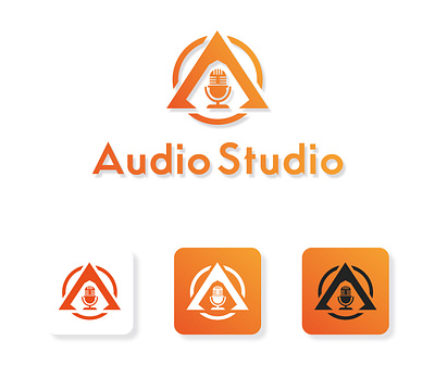 Audio Studio Logo Design Template abstract app audio design flat icon logo studio logo symbol ui ux vector web