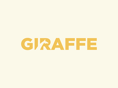 giraffe logo animal animals awesome logo clean logo clever logo flat flat logo giraffe logo logotype minimalist logo monogram negative space negativespace wild wordmark