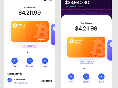 pull to reveal current price app concept crypto interaction ui uidesign ux ux design