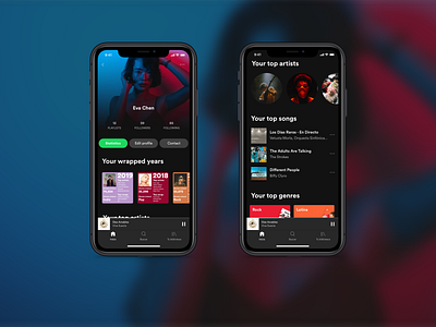 Daily UI Challenge - 006 - User Profile app daily ui dailyui006 design profile spotify ui uidesign uiux ux