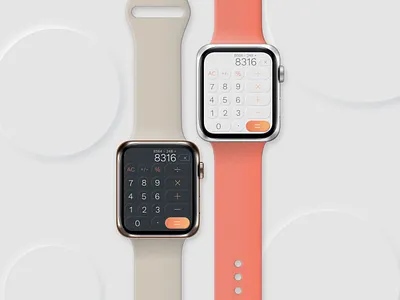 Daily UI Challenge - 004 - Calculator app daily ui skeumorphic skeumorphism ui uidesign uiux watch