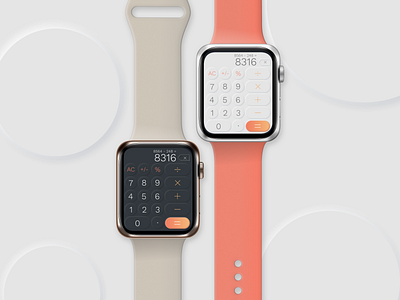 Daily UI Challenge - 004 - Calculator app daily ui skeumorphic skeumorphism ui uidesign uiux watch