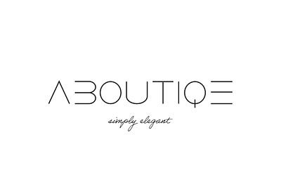 ABOUTIQUE design flat logo minimal