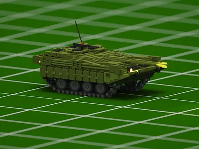 Stridsvagn 103C Voxel Model 3d 3d modeling game magicavoxel military tanks voxel voxelart