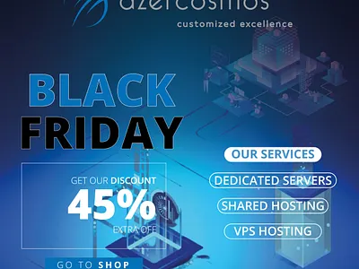 Black Friday Hosting Offer Banner banners illustration unique design