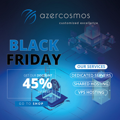 Black Friday Hosting Offer Banner banners illustration unique design