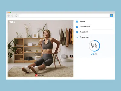 Pose detection concept ai chrome chrome extension exercise fitness fitness app gif