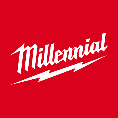 Millennial Logo (Milwaukee Tools Logo Spoof) branding design funny design graphic design identity design logo logo design vector