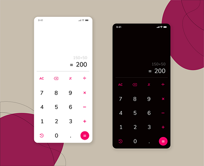 DailyUI 004 adobe illustrator adobe photoshop adobe xd calculator dailyui dailyui004 dailyuichallenge ui