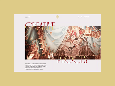 Cirque du Soleil redesign. Creative Proces animation branding design minimal photoshop typography ui ux web website