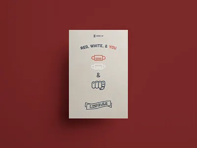 Mask Up activism american covid covid 19 covid19 mask mask up patriotic politics poster art poster design wear a mask